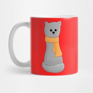 Cat in Orange Scarf Mug